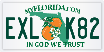 FL license plate EXLK82