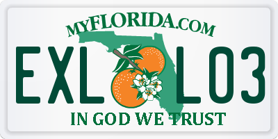 FL license plate EXLL03