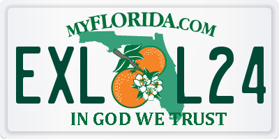 FL license plate EXLL24