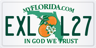 FL license plate EXLL27