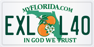 FL license plate EXLL40