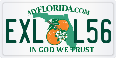 FL license plate EXLL56