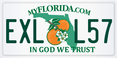 FL license plate EXLL57