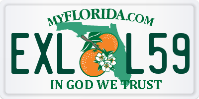 FL license plate EXLL59
