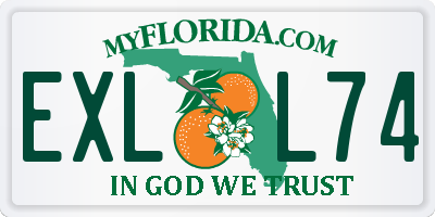FL license plate EXLL74