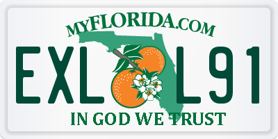 FL license plate EXLL91