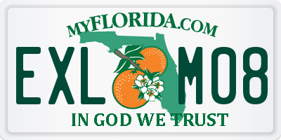 FL license plate EXLM08