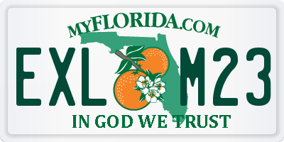 FL license plate EXLM23