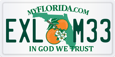 FL license plate EXLM33