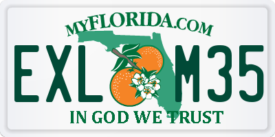 FL license plate EXLM35