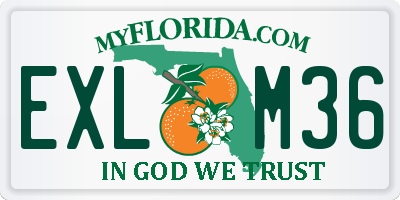 FL license plate EXLM36