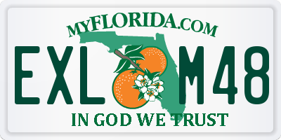 FL license plate EXLM48