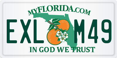 FL license plate EXLM49