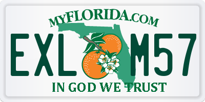 FL license plate EXLM57