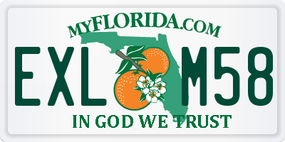 FL license plate EXLM58