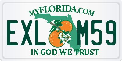 FL license plate EXLM59