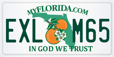 FL license plate EXLM65