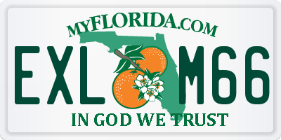 FL license plate EXLM66