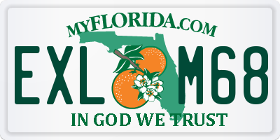 FL license plate EXLM68