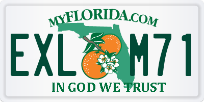 FL license plate EXLM71