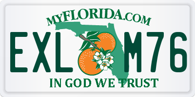 FL license plate EXLM76