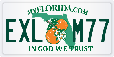 FL license plate EXLM77