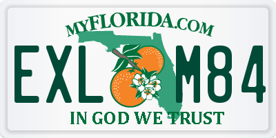 FL license plate EXLM84