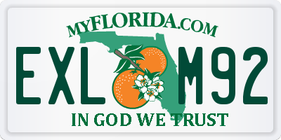 FL license plate EXLM92
