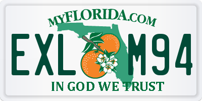 FL license plate EXLM94