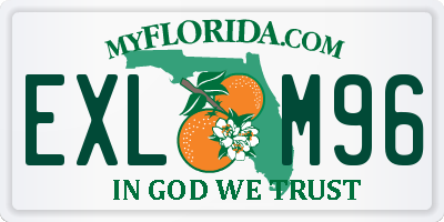 FL license plate EXLM96