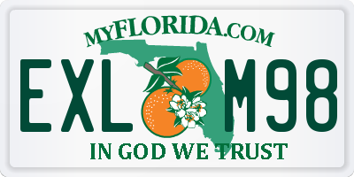 FL license plate EXLM98