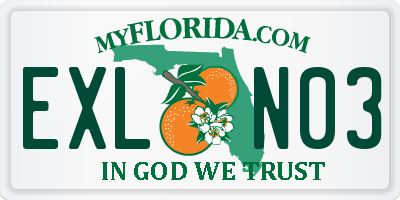 FL license plate EXLN03