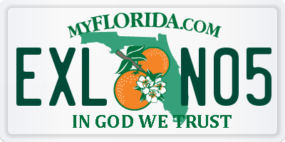 FL license plate EXLN05