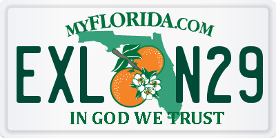 FL license plate EXLN29