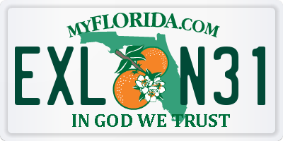 FL license plate EXLN31