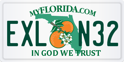 FL license plate EXLN32