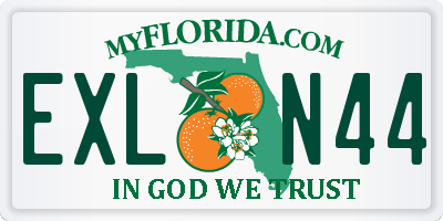 FL license plate EXLN44