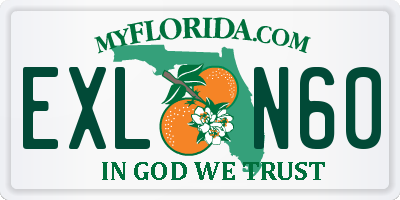 FL license plate EXLN60