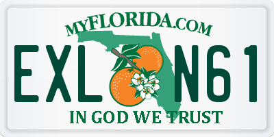 FL license plate EXLN61