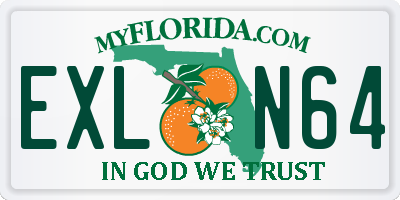 FL license plate EXLN64
