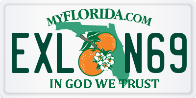 FL license plate EXLN69