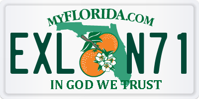 FL license plate EXLN71