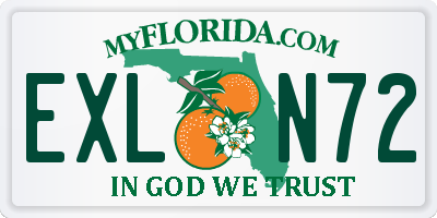 FL license plate EXLN72