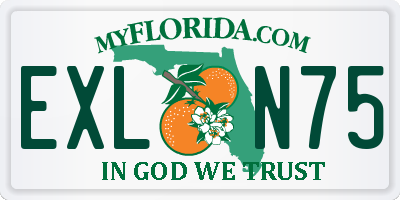 FL license plate EXLN75