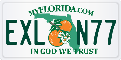 FL license plate EXLN77