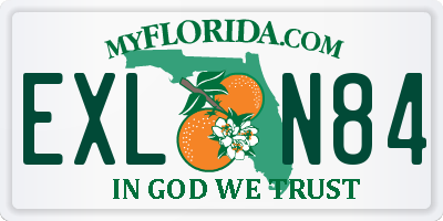 FL license plate EXLN84