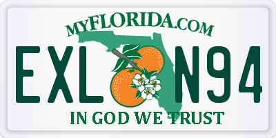 FL license plate EXLN94