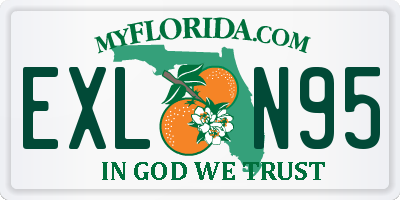 FL license plate EXLN95