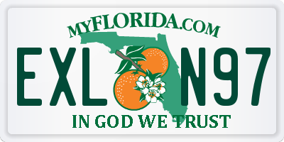 FL license plate EXLN97