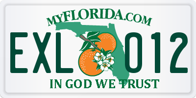 FL license plate EXLO12